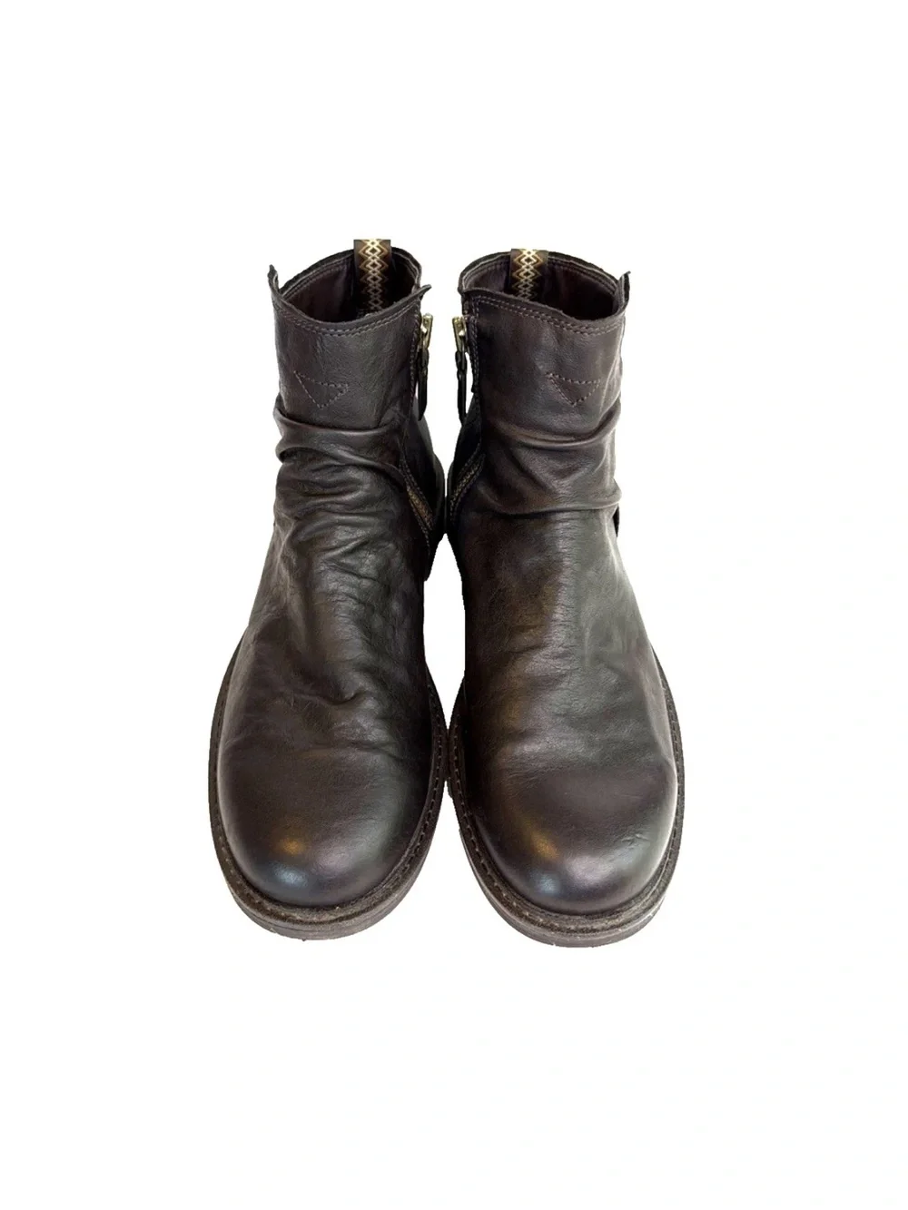 UGG Morrison Dark Brown Leather Side Zip Chelsea Boots Men Size 12